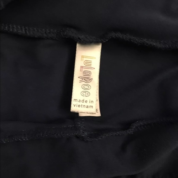 Lularoe OS solid blue leggings, like new! - Picture 7 of 8